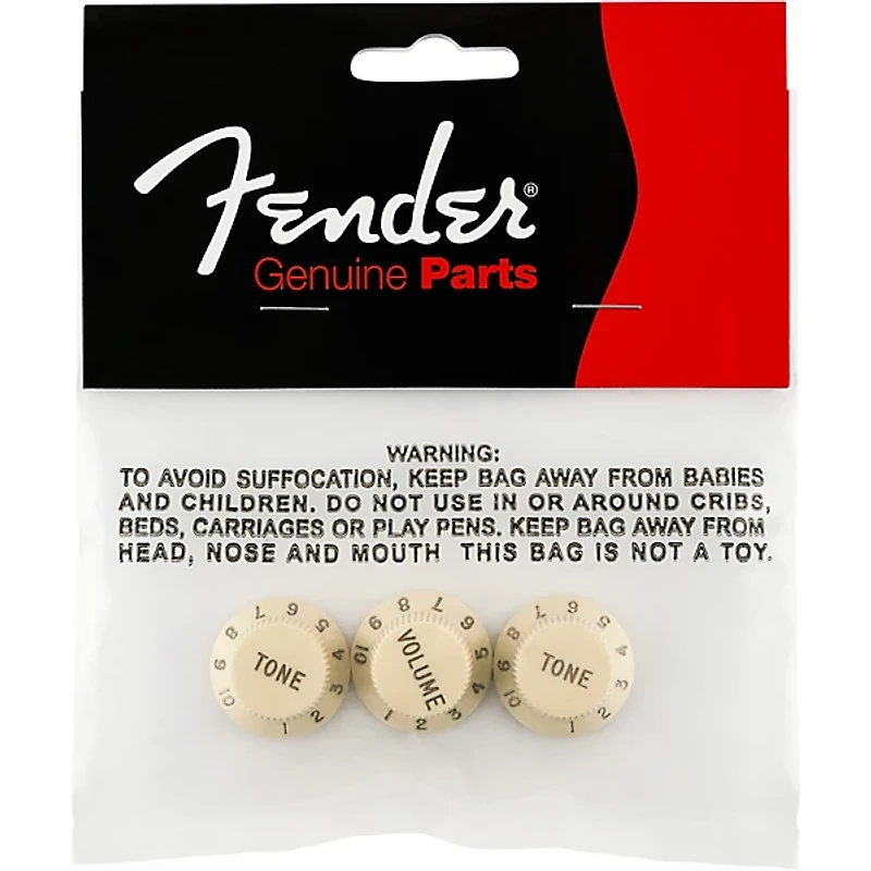 Fender Road Worn Stratocaster Knobs Aged White