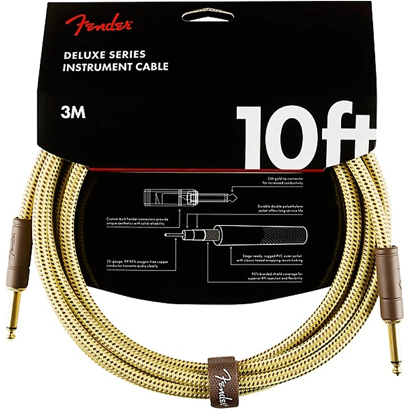 Fender Deluxe Series Straight to Straight Instrument Cable