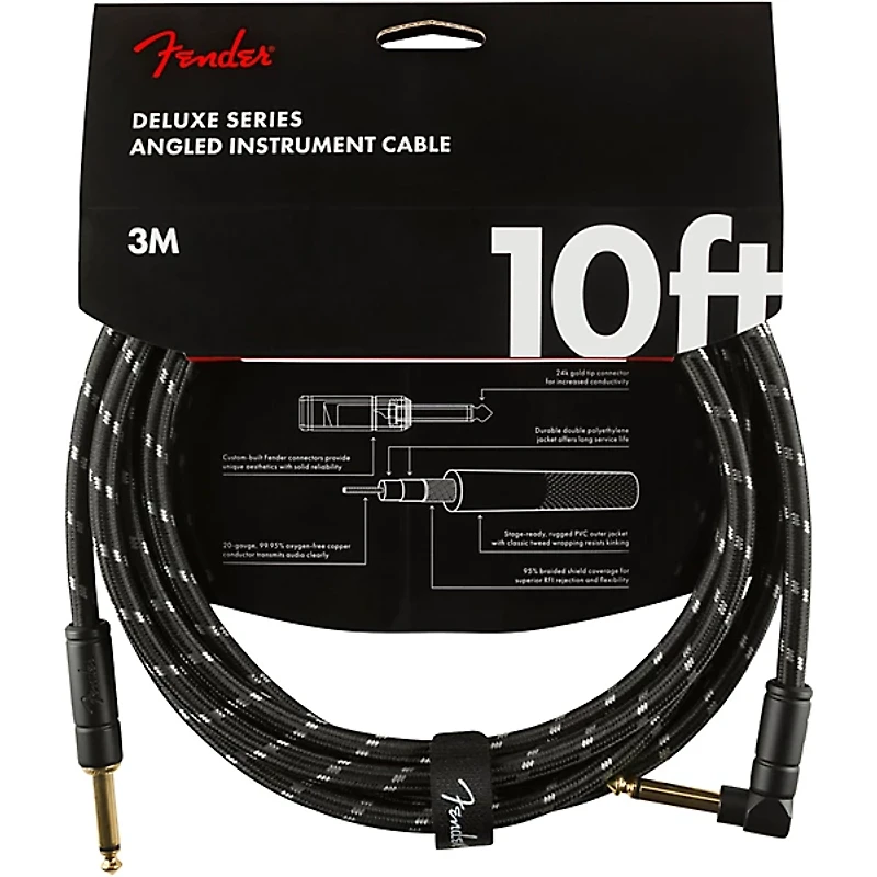 Fender Deluxe Series Straight to Angle Instrument Cable