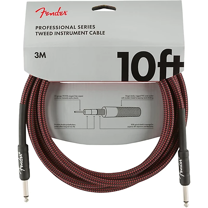 Fender Professional Series Straight to Straight Instrument Cable -