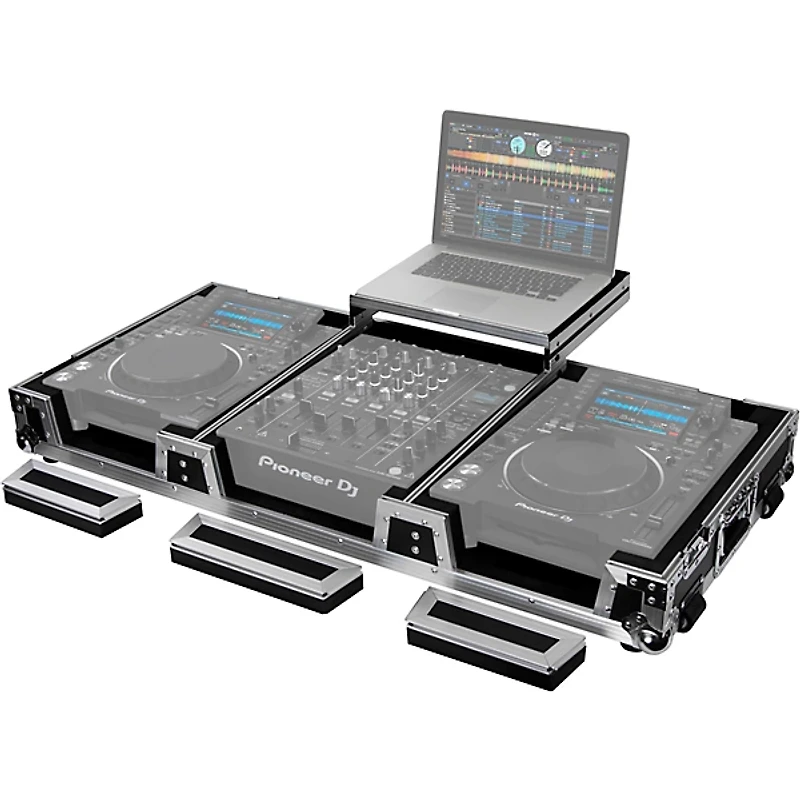Odyssey FZGSL12CDJWR Flight Zone Universal CD/Digital Media Player DJ Coffin with Wheels