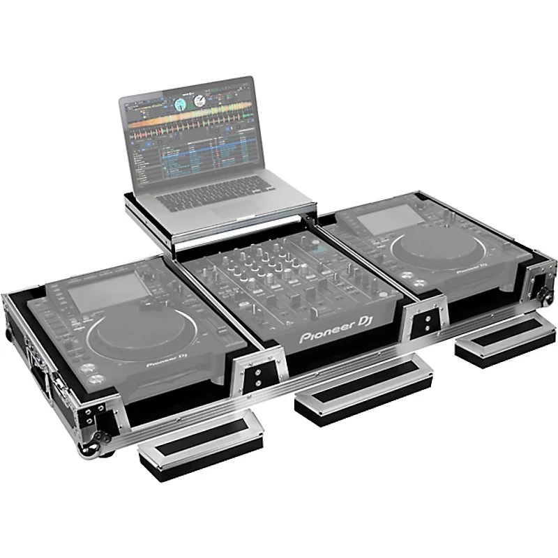 Odyssey FZGSL12CDJWR Flight Zone Universal CD/Digital Media Player DJ Coffin with Wheels