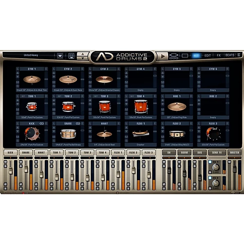 XLN Audio Addictive Drums 2 : United Heavy ADpak