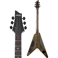 Schecter Guitar Research V-1 SLS Elite Evil Twin Electric Guitar Satin Black