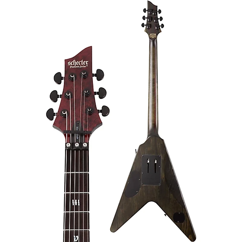 Schecter Guitar Research V-1 FR Apocalypse Electric Guitar Red Reign