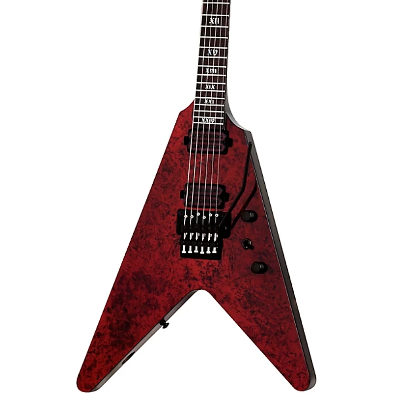 Schecter Guitar Research V-1 FR Apocalypse Electric Guitar Red Reign