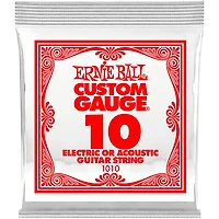 Ernie Ball Custom Gauge 1010 .010GA Single Acoustic or Electric Guitar String