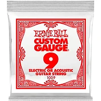 Ernie Ball Custom Gauge 1009 .009GA Single Acoustic or Electric String