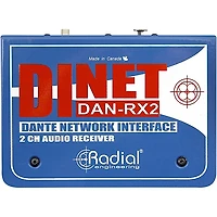 Radial Engineering DiNET DAN-RX2 2-Channel Dante Network Receiver