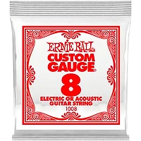 Ernie Ball Custom Gauge 1008 .008GA Single Acoustic or Electric String
