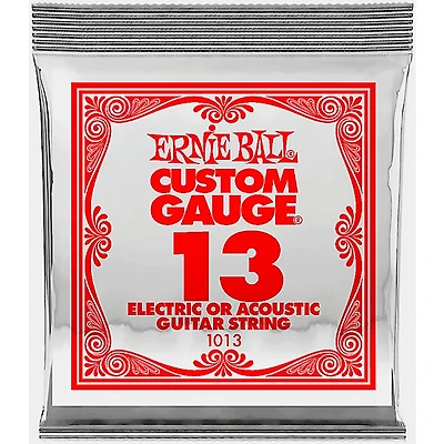 Ernie Ball Custom Gauge 1013 .013GA Single Acoustic or Electric Guitar String