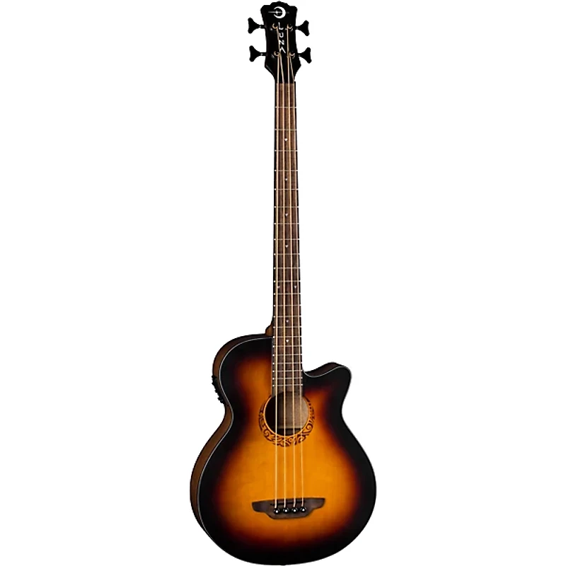 Luna Tribal Acoustic-Electric Bass Tobacco Sunburst