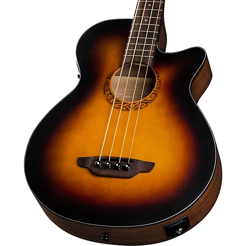 Luna Tribal Acoustic-Electric Bass Tobacco Sunburst