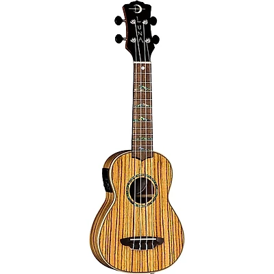 Luna High Tide Zebrawood Acoustic-Electric Ukulele Satin Natural