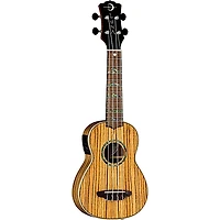 Luna High Tide Zebrawood Acoustic-Electric Ukulele Satin Natural