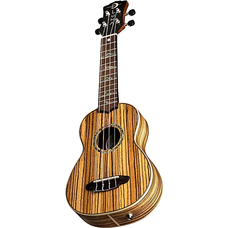 Luna High Tide Zebrawood Acoustic-Electric Ukulele Satin Natural
