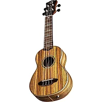 Luna High Tide Zebrawood Acoustic-Electric Ukulele Satin Natural