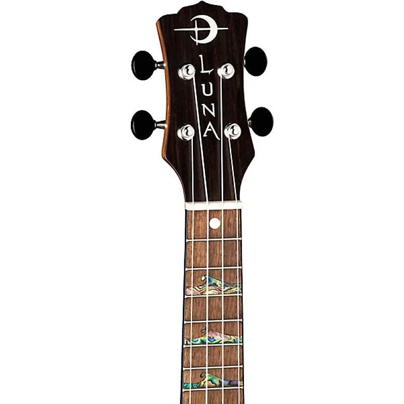 Luna High Tide Zebrawood Acoustic-Electric Ukulele Satin Natural