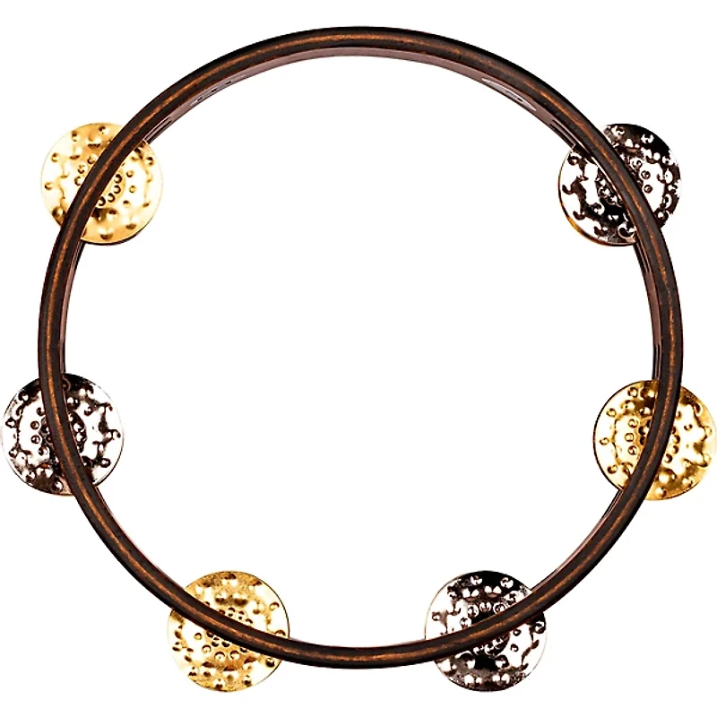 MEINL Compact Wood Tambourine 8 in. Walnut Brown