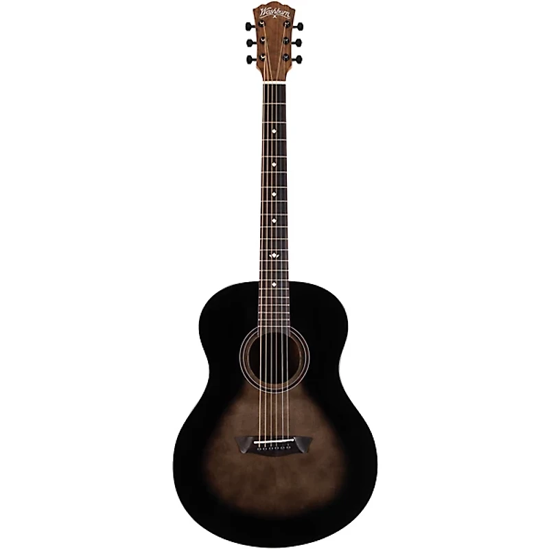 Washburn Bella Tono Novo S9 Studio Acoustic Guitar Transparent Charcoal Burst