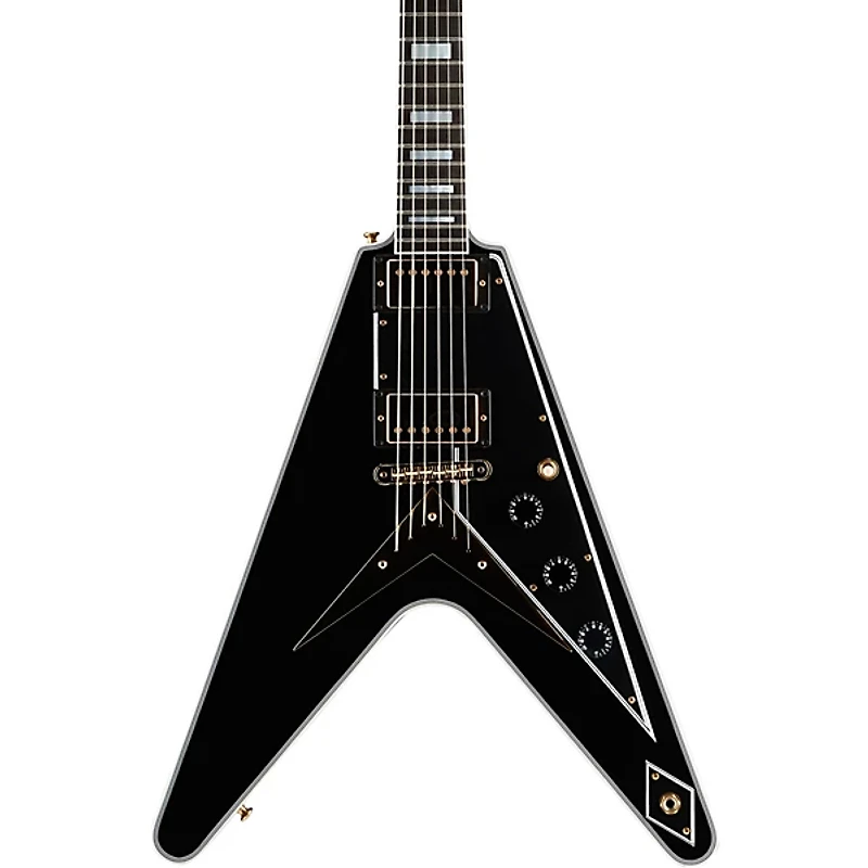 Gibson Custom Flying V Custom Electric Guitar - Ebony