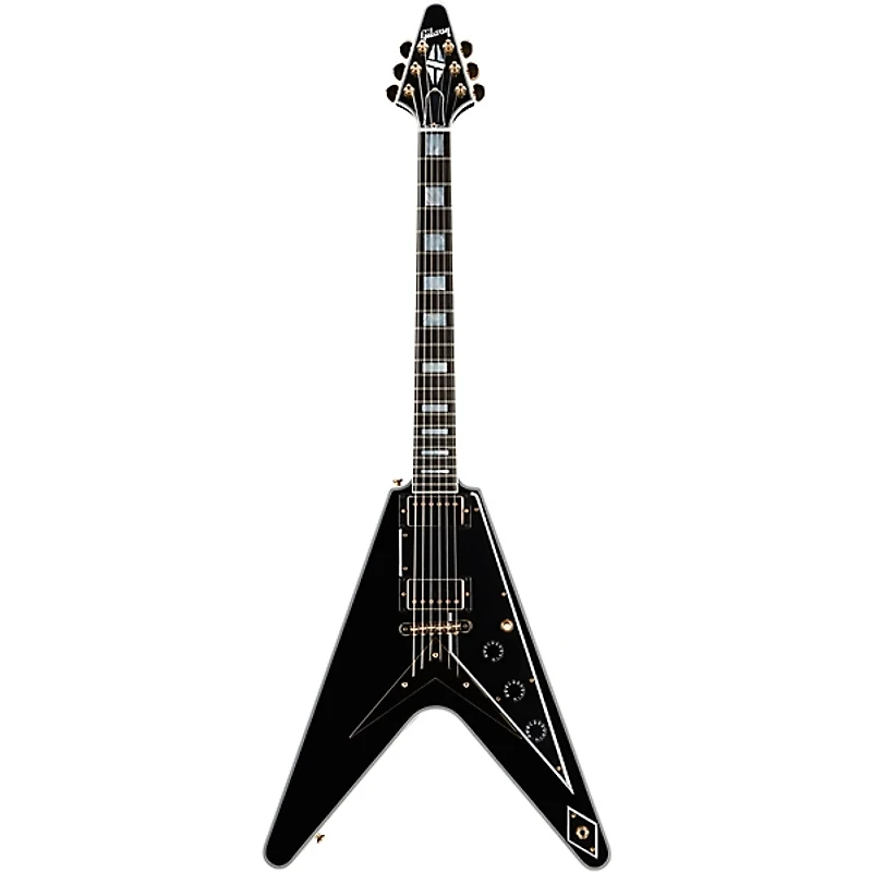 Gibson Custom Flying V Custom Electric Guitar - Ebony