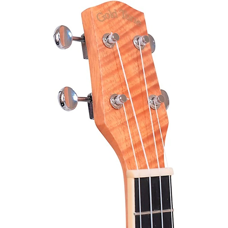 Restock Gold Tone Tenor-Scale Curly Maple Resonator Ukulele with Gig Bag Natural