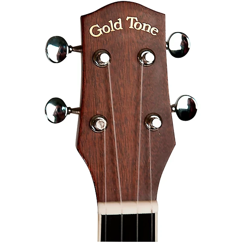 Gold Tone Left-Handed Tenor-Scale Metal Body Resonator Ukulele with Gig Bag Natural
