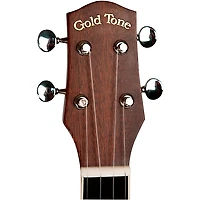 Gold Tone Left-Handed Tenor-Scale Metal Body Resonator Ukulele with Gig Bag Natural