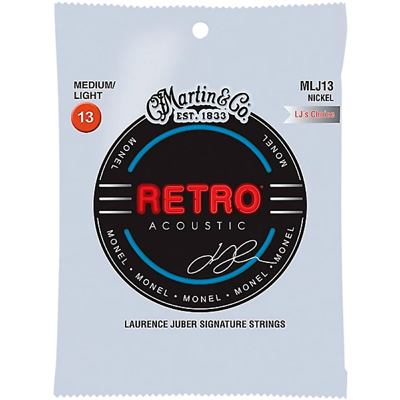 Martin MLJ13 Retro Medium/Light Guitar Strings (LJ's Choice) - 6 Strings