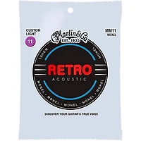 Martin MM11 Retro Acoustic Acoustic Guitar Strings - Nickel, Custom Light (11-52)