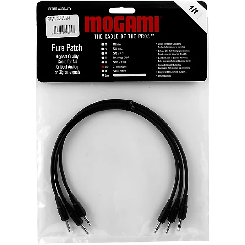Mogami Pure Patch Modular Synth VC Cables