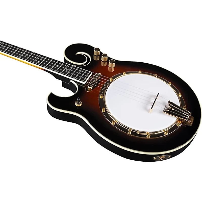 Gold Tone EBM-5 Electric Solidbody 5-String Banjo For Left Hand Players Sunburst