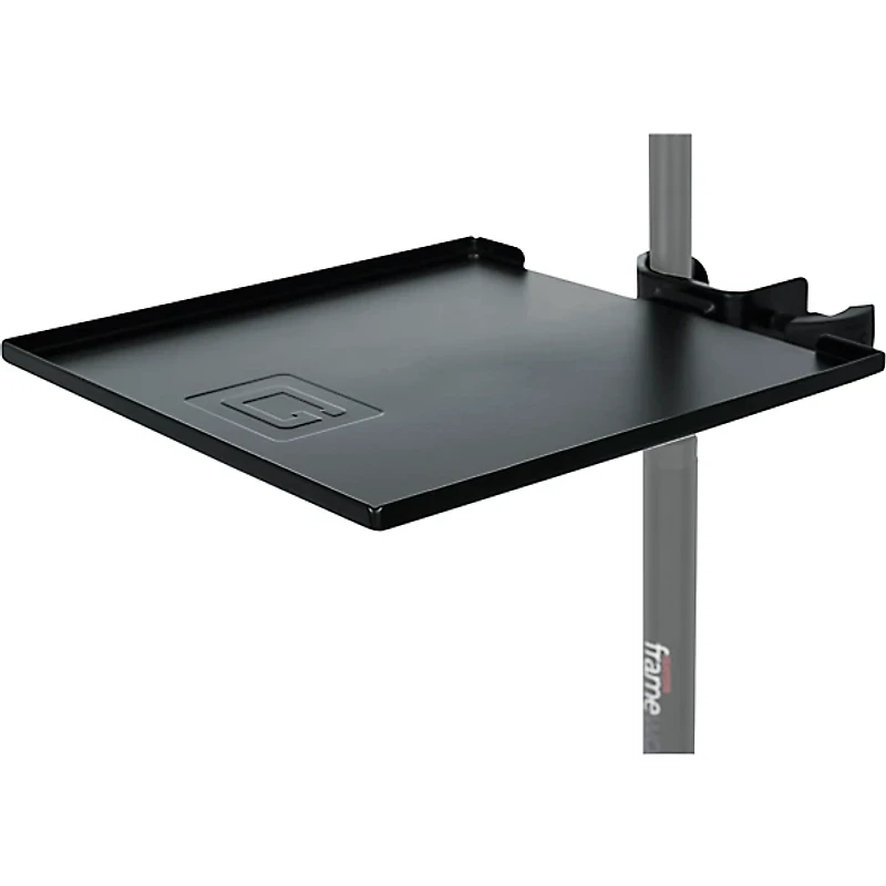 Gator GFW-SHELF0909 Gator Frameworks small microphone stand clamp-on utility shelf, capacity up to 10lbs.