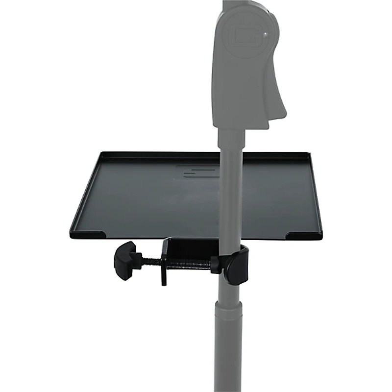 Gator GFW-SHELF0909 Gator Frameworks small microphone stand clamp-on utility shelf, capacity up to 10lbs.