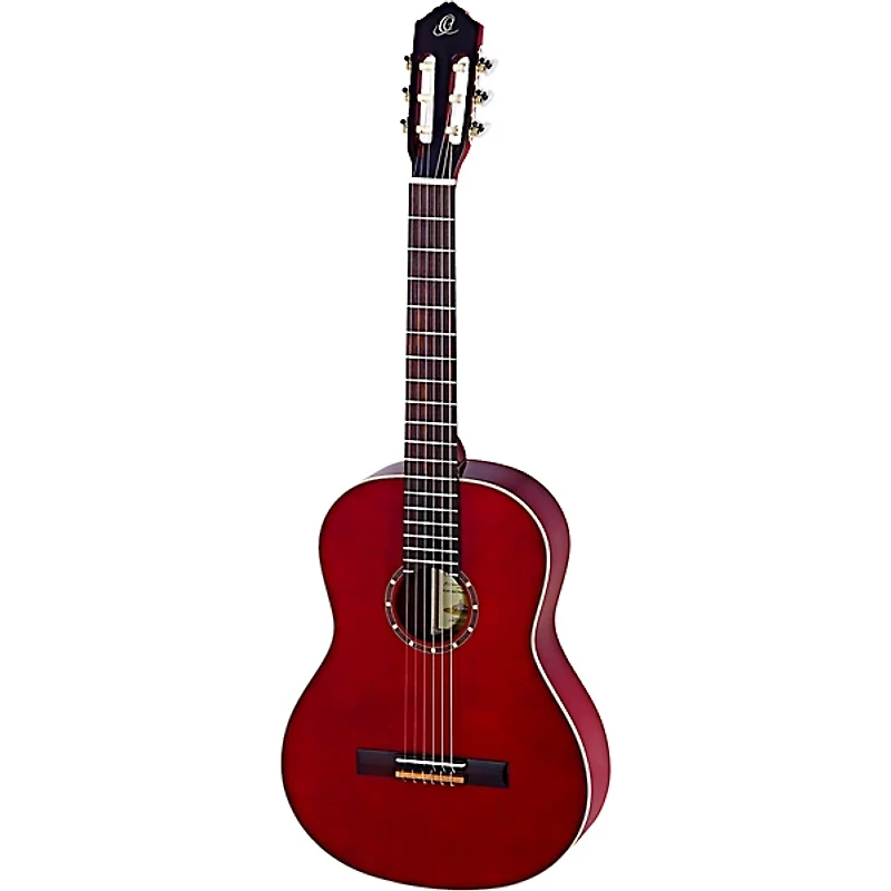 Ortega Family Series R121LWR Left-Handed Classical Guitar Transparent Wine Red