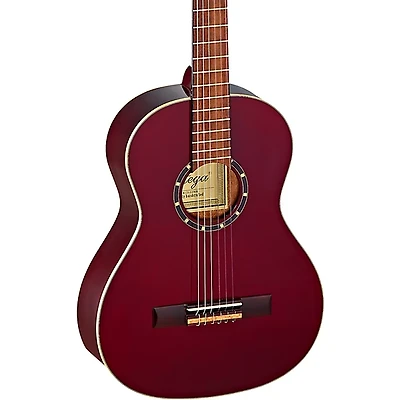Ortega Family Series R121-3/4WR 3/4 Size Classical Guitar Transparent Wine Red 0.75