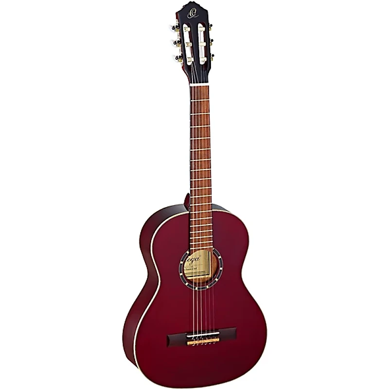 Ortega Family Series R121-3/4WR 3/4 Size Classical Guitar Transparent Wine Red 0.75