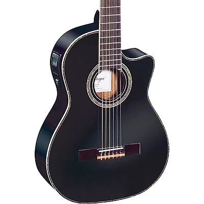 Ortega Family Series Pro RCE141BK Acoustic-Electric Nylon Guitar Gloss Black