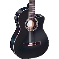 Ortega Family Series Pro RCE141BK Acoustic-Electric Nylon Guitar Gloss Black