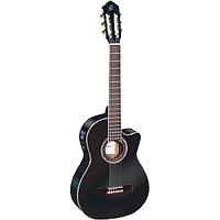 Ortega Family Series Pro RCE141BK Acoustic-Electric Nylon Guitar Gloss Black