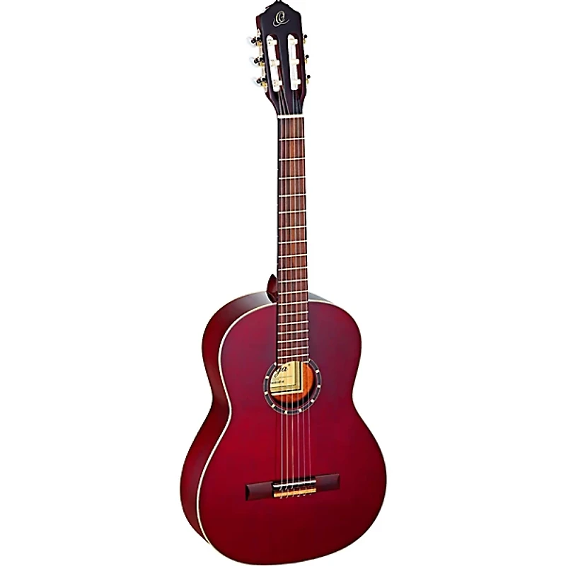 Ortega Family Series Pro R131SNWR Slim Neck Classical Guitar Transparent Wine Red
