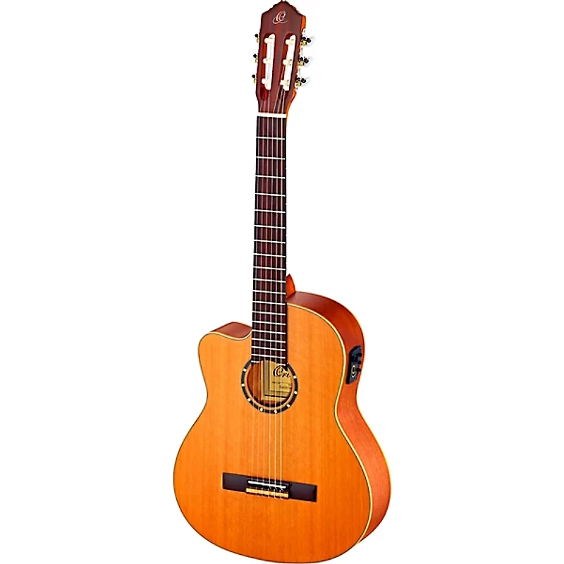 Ortega Family Series Pro RCE131 Acoustic-Electric Left-Handed Classical Guitar Satin Natural