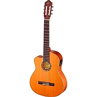 Ortega Family Series Pro RCE131 Acoustic-Electric Left-Handed Classical Guitar Satin Natural
