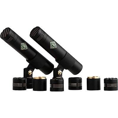 Soyuz Microphones 013 FET-MAC-B Matched Pair Small Diaphragm FET Microphones Black Finish (cardioid, omni and hypercardioid capsules, 10dB pad)