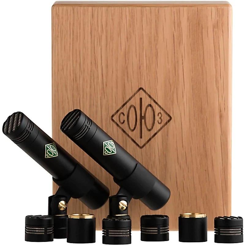 Soyuz Microphones 013 FET-MAC-B Matched Pair Small Diaphragm FET Microphones Black Finish (cardioid, omni and hypercardioid capsules, 10dB pad)