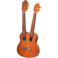 Ortega HYDRA Double Neck 4-String & 8-String Tenor Acoustic-Electric Ukulele Satin Natural