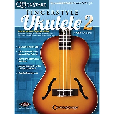 Centerstream Publishing Kev's QuickStart for Fingerstyle Ukulele - Volume 2 For Soprano, Concert or Tenor Ukuleles Book/Online Audio