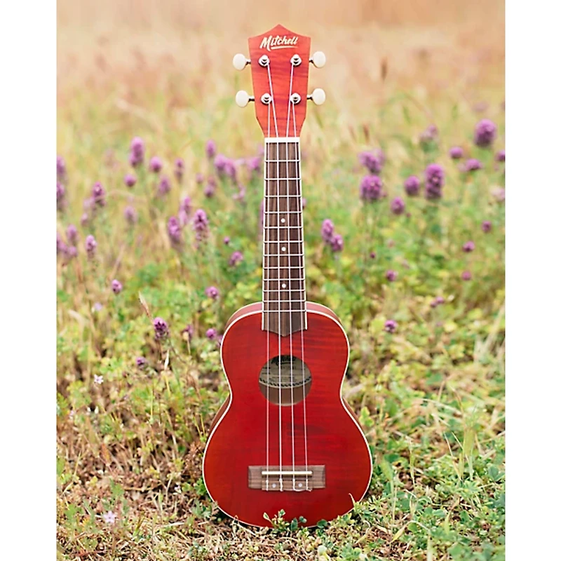 Mitchell MU45F Exotic Soprano Ukulele Flamed Maple