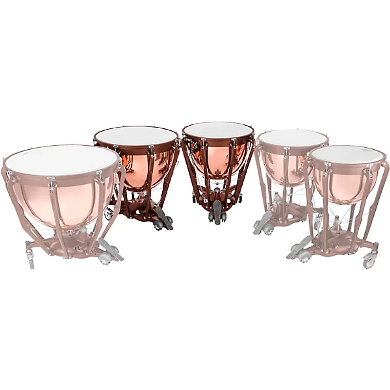Ludwig Professional Series Polished Copper Timpani Set with Gauge